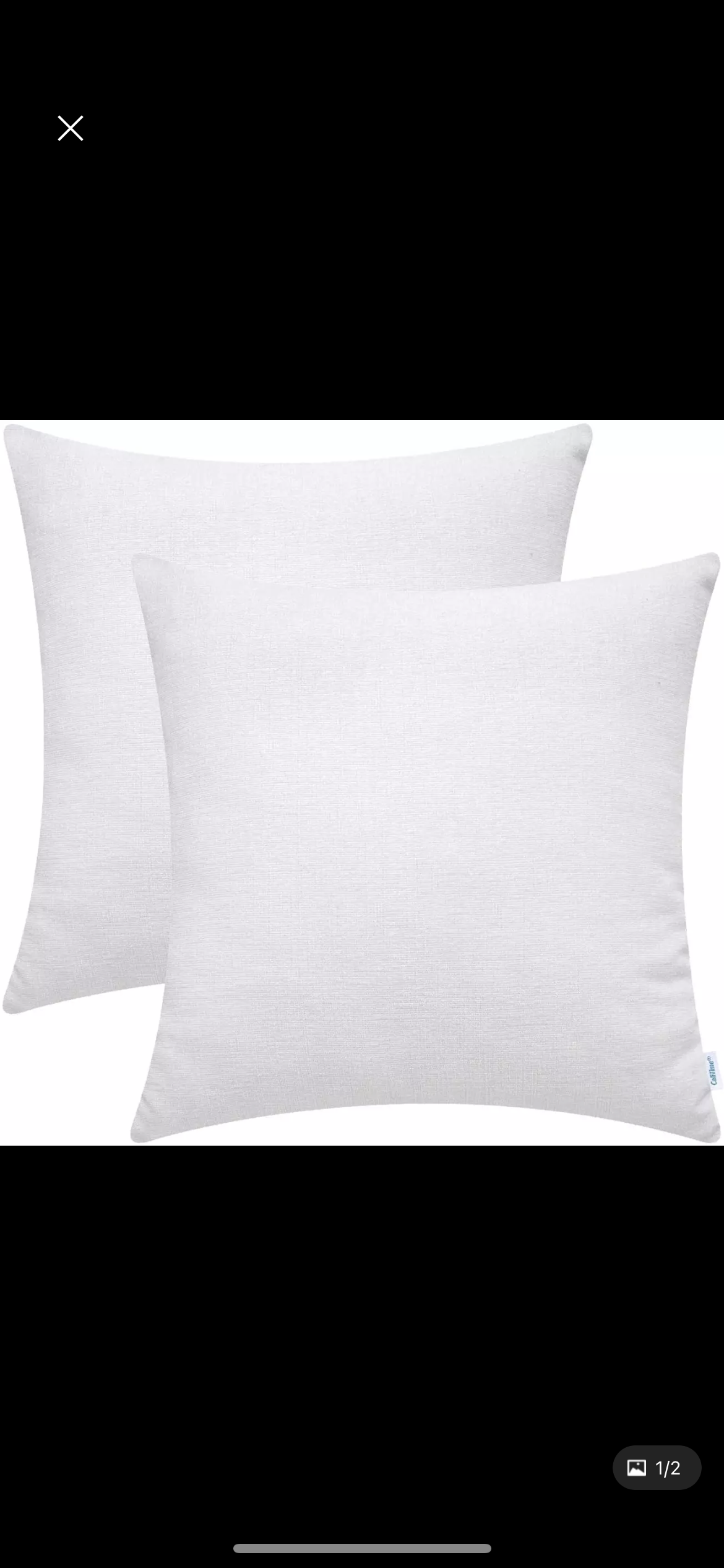 White satin pillow case